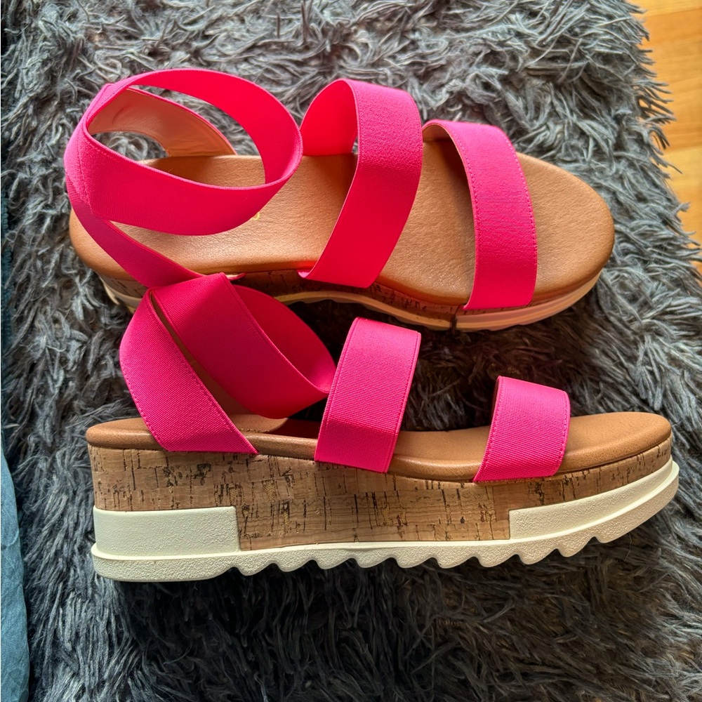 DREAM PAIRS Women's Open Toe Ankle Strap Casual Flatform Platform Sandals